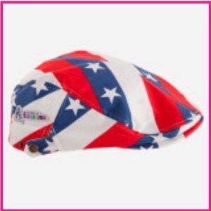 Patriotic Red, White, and Blue Star-Patterned Cap